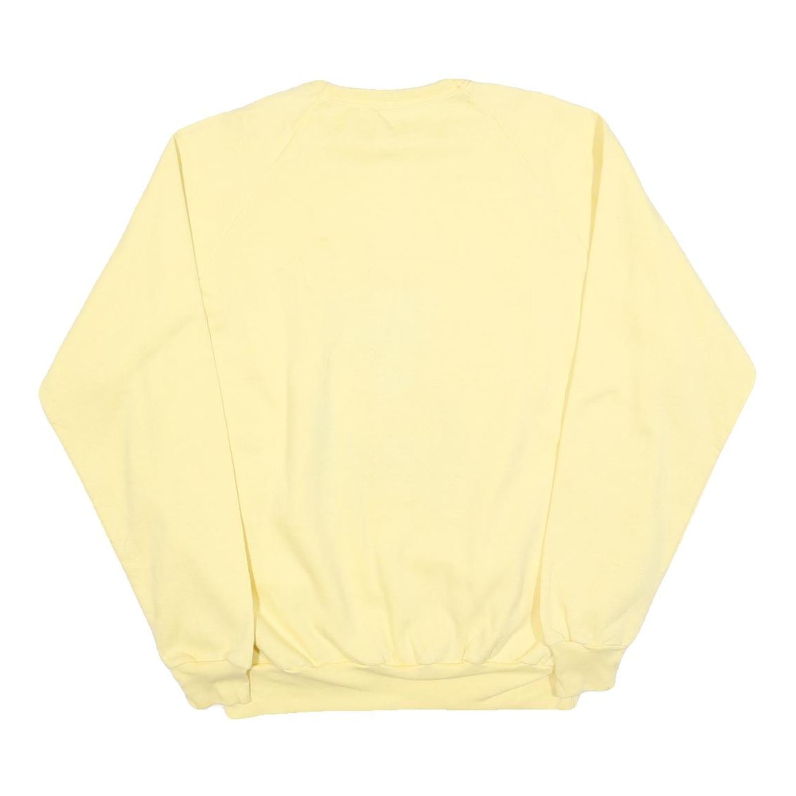 WORLD PRO Womens Yellow Ottawa Canada Teddy Bear Club Crew Neck XL Sweatshirt