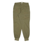 RIVER ISLAND Womens Cotton Blend Khaki Regular Cargo Trousers W28 L28 Stylish