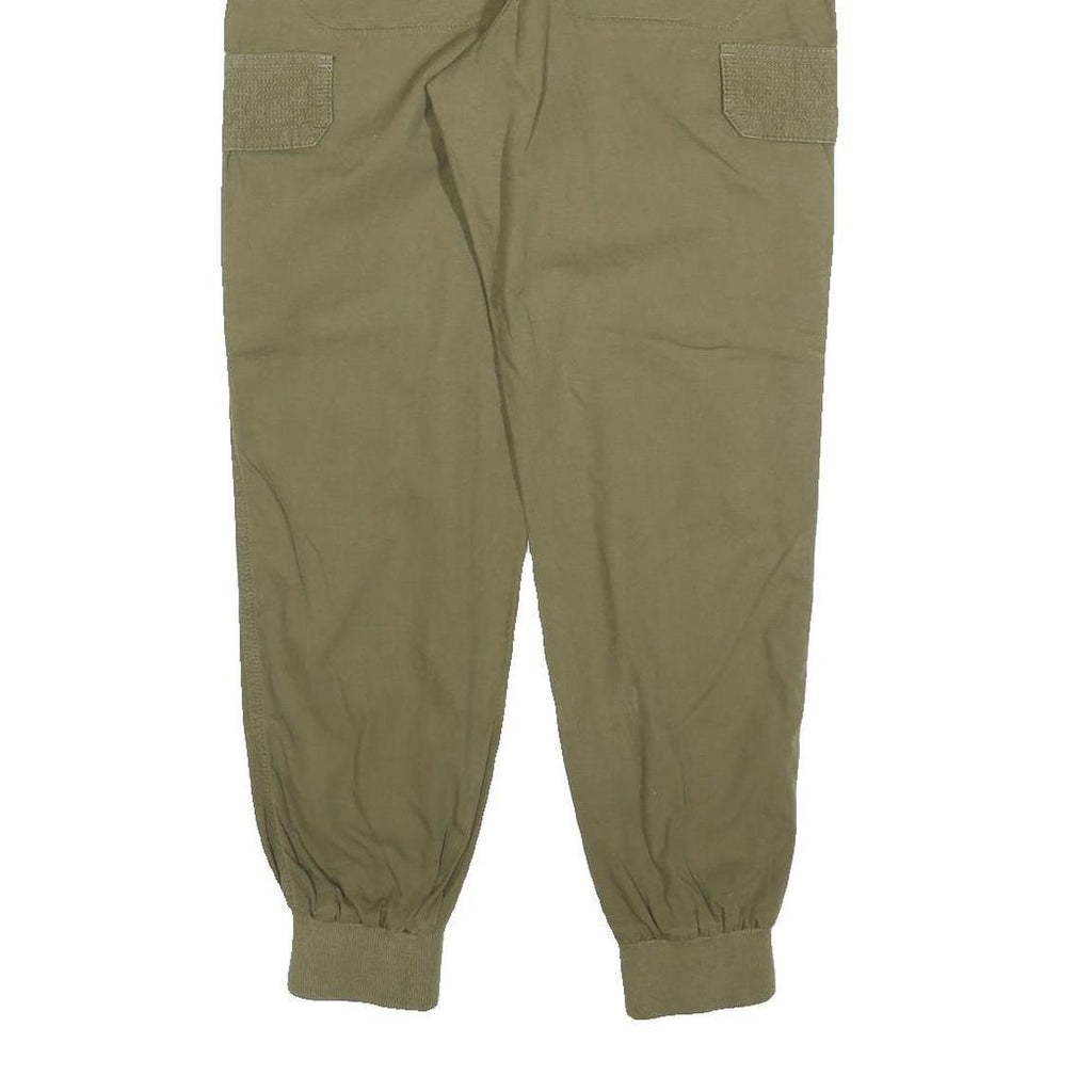 RIVER ISLAND Womens Cotton Blend Khaki Regular Cargo Trousers W28 L28 Stylish