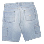 LEVI'S Womens Denim Blue Cargo Shorts L W36 Casual Cotton Blend