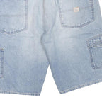 LEVI'S Womens Denim Blue Cargo Shorts L W36 Casual Cotton Blend