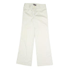 ETE COMME HIVER Womens Cotton Blend White Relaxed Straight Trousers W28 L32