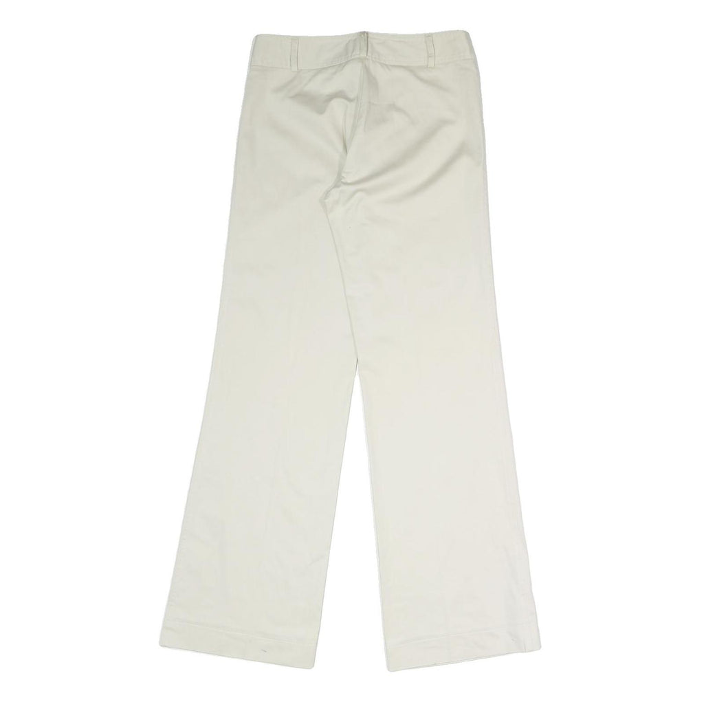ETE COMME HIVER Womens Cotton Blend White Relaxed Straight Trousers W28 L32