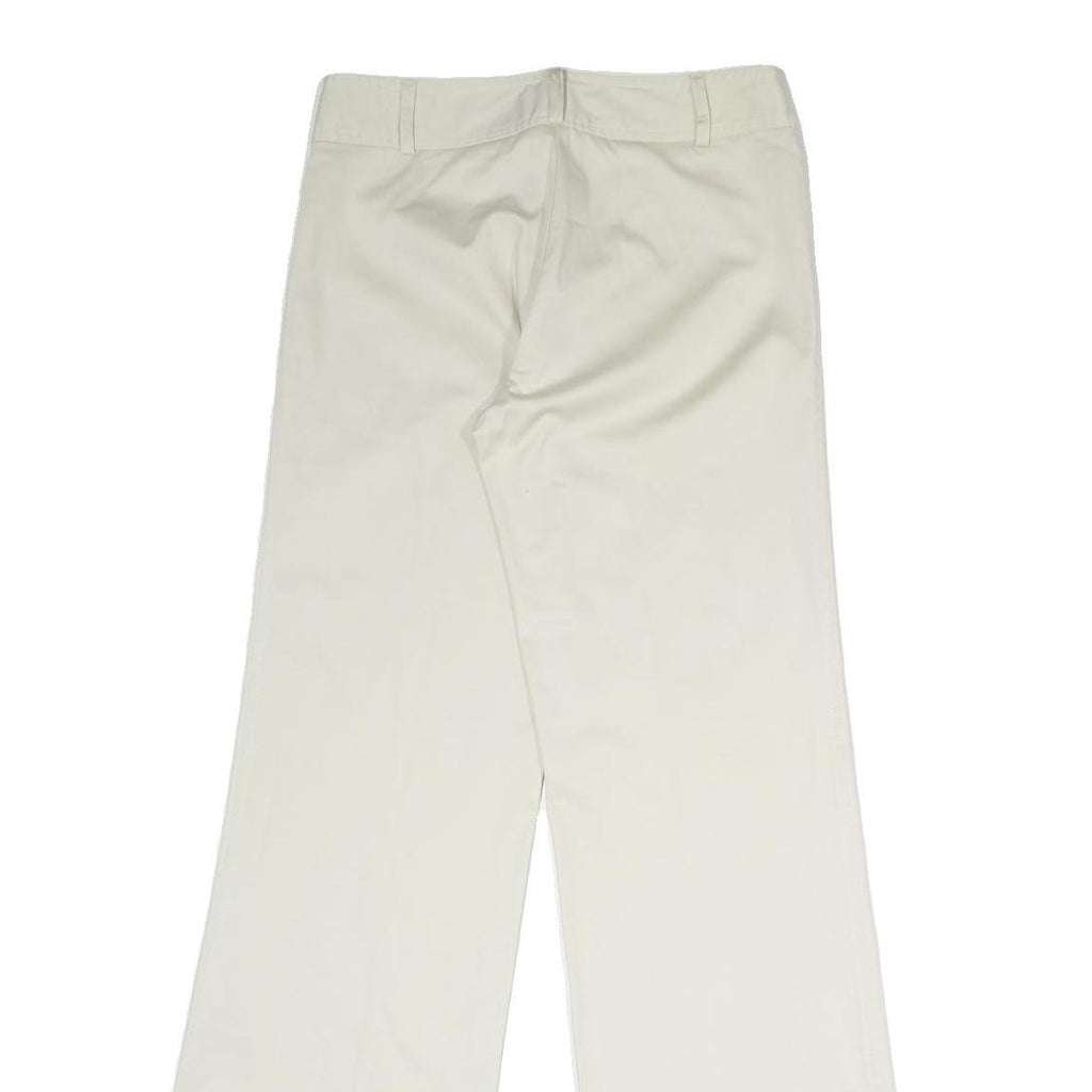 ETE COMME HIVER Womens Cotton Blend White Relaxed Straight Trousers W28 L32