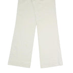ETE COMME HIVER Womens Cotton Blend White Relaxed Straight Trousers W28 L32