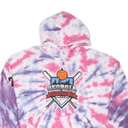 GILDAN Mens Pink & Purple Tie Dye Georgia National Qualifier Hoodie XL