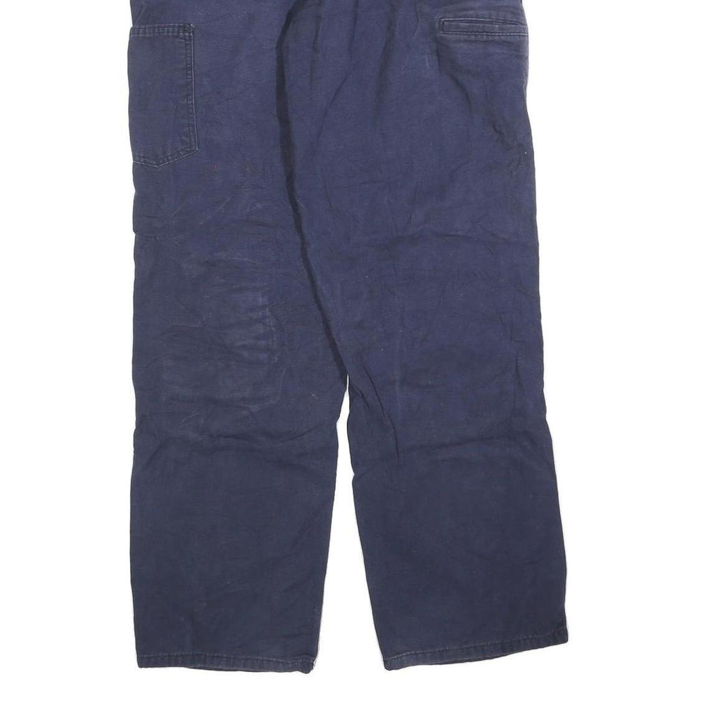 CARHARTT Mens Cotton Blend Navy Regular Fit Straight Leg Trousers W34 L34