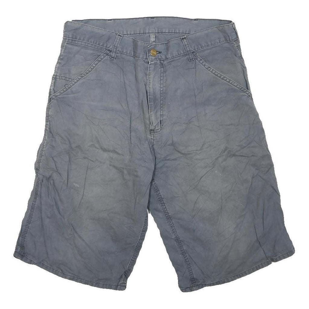 CARHARTT Mens Shorts Blue Casual Cotton Blend M W32 Durable Workwear