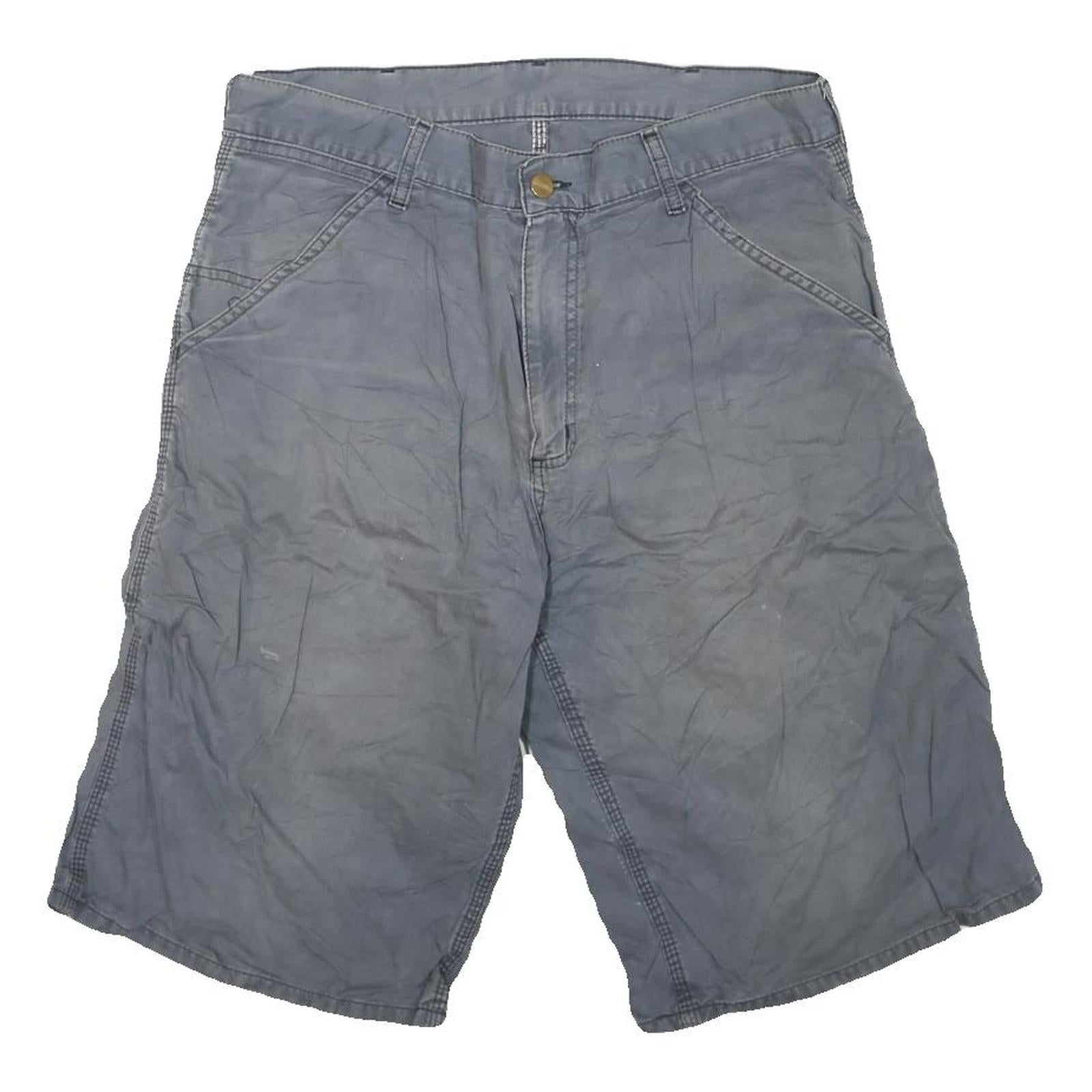 CARHARTT Mens Shorts Blue Casual Cotton Blend M W32 Durable Workwear