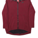 NIKE Mens Maroon Full Zip Hoodie S Cotton Blend Casual Sportswear