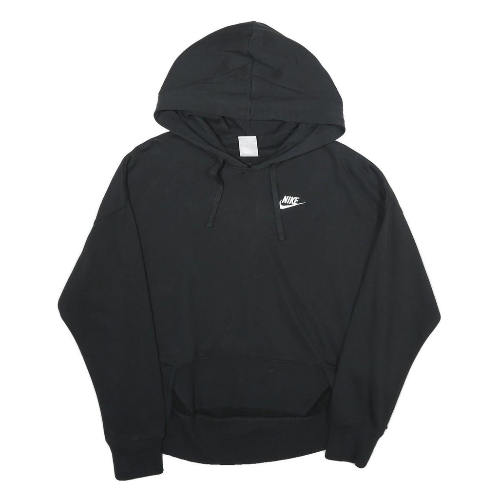 NIKE Womens Black Hoodie XS Cotton Blend Casual Sportswear Pullover