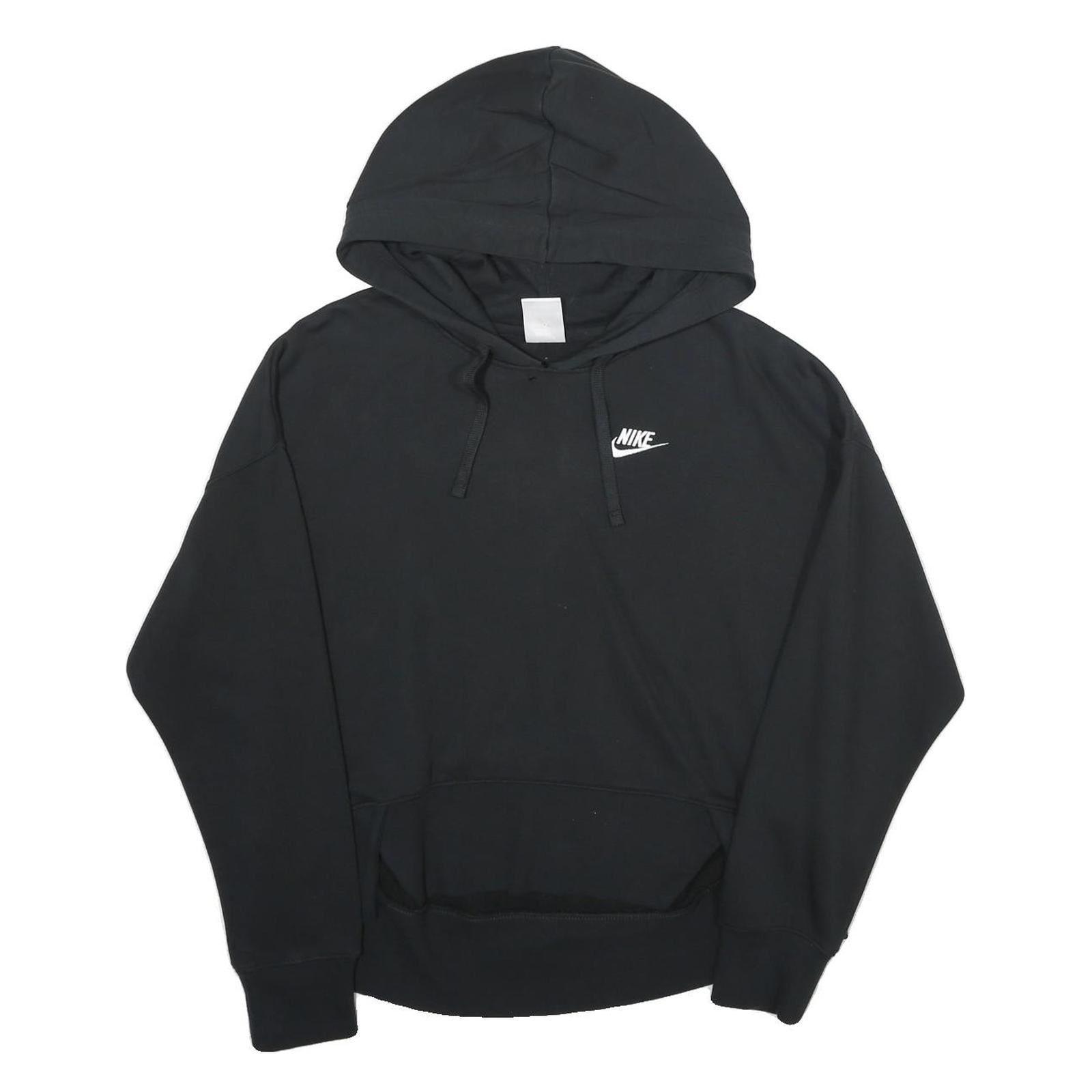 NIKE Womens Black Hoodie XS Cotton Blend Casual Sportswear Pullover