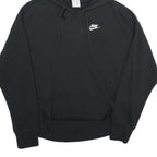 NIKE Womens Black Hoodie XS Cotton Blend Casual Sportswear Pullover