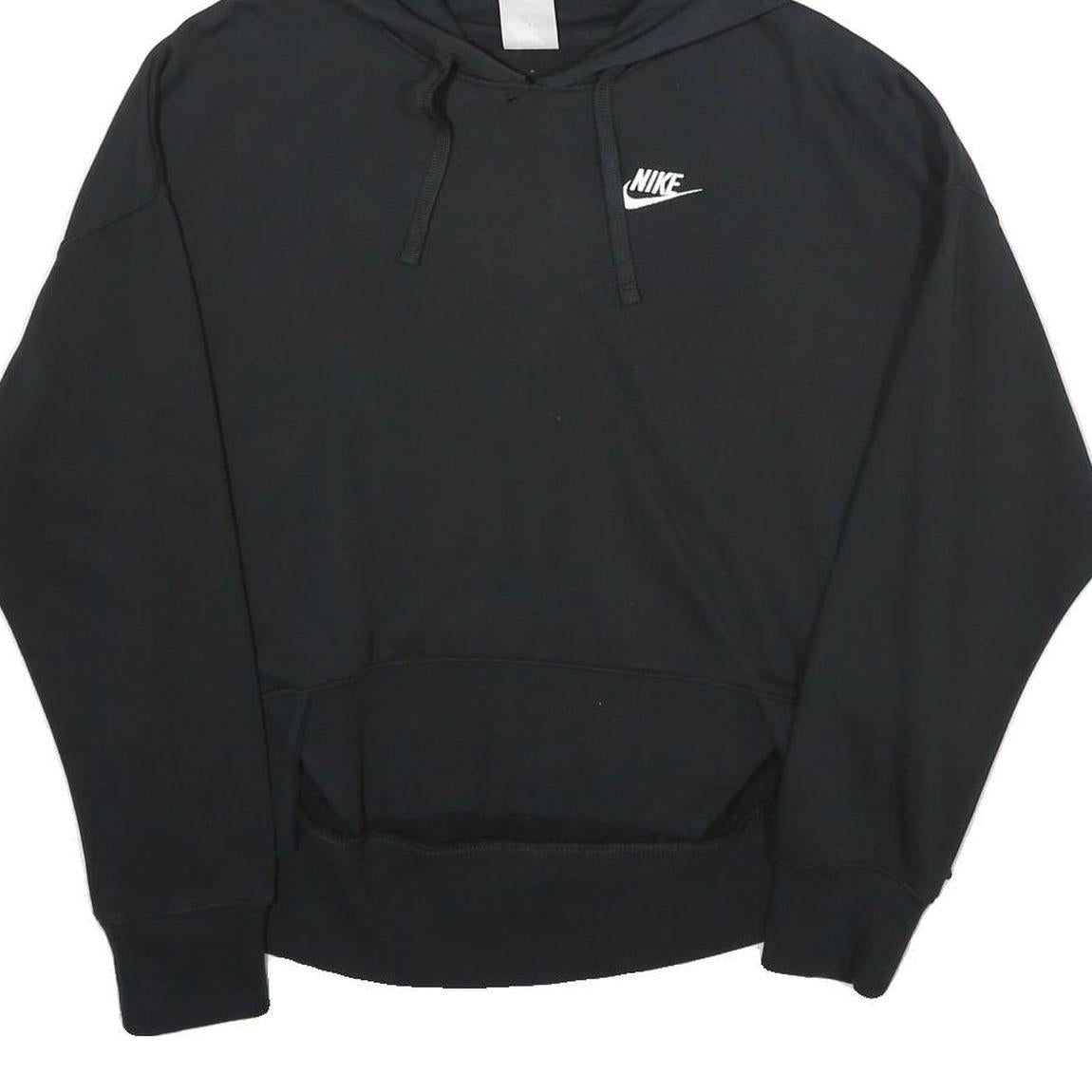 NIKE Womens Black Hoodie XS Cotton Blend Casual Sportswear Pullover