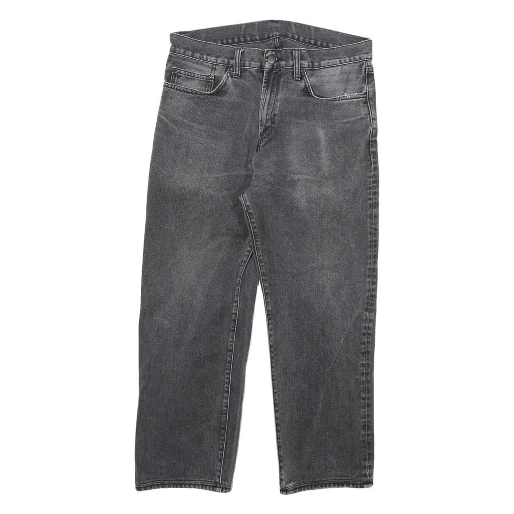 CARHARTT Mens Cotton Blend Black Regular Straight Trousers W32 L25 Workwear