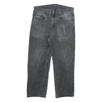 CARHARTT Mens Cotton Blend Black Regular Straight Trousers W32 L25 Workwear