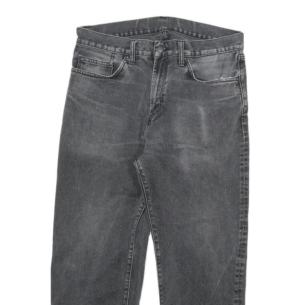 CARHARTT Mens Cotton Blend Black Regular Straight Trousers W32 L25 Workwear