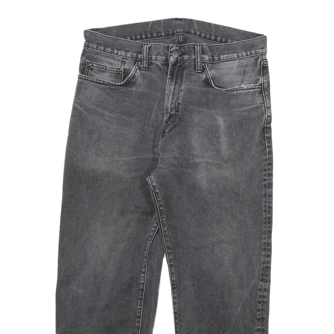 CARHARTT Mens Cotton Blend Black Regular Straight Trousers W32 L25 Workwear