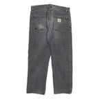 CARHARTT Mens Cotton Blend Black Regular Straight Trousers W32 L25 Workwear