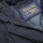 WOOLRICH Womens Black Cotton Blend Parka Jacket S Tailored Fit Hooded Zip