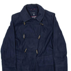 TOMMY HILFIGER Womens Duffle Coat Blue Wool M