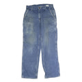 CARHARTT Mens Jeans Blue Regular Straight Denim Rinse W30 L30 Workwear