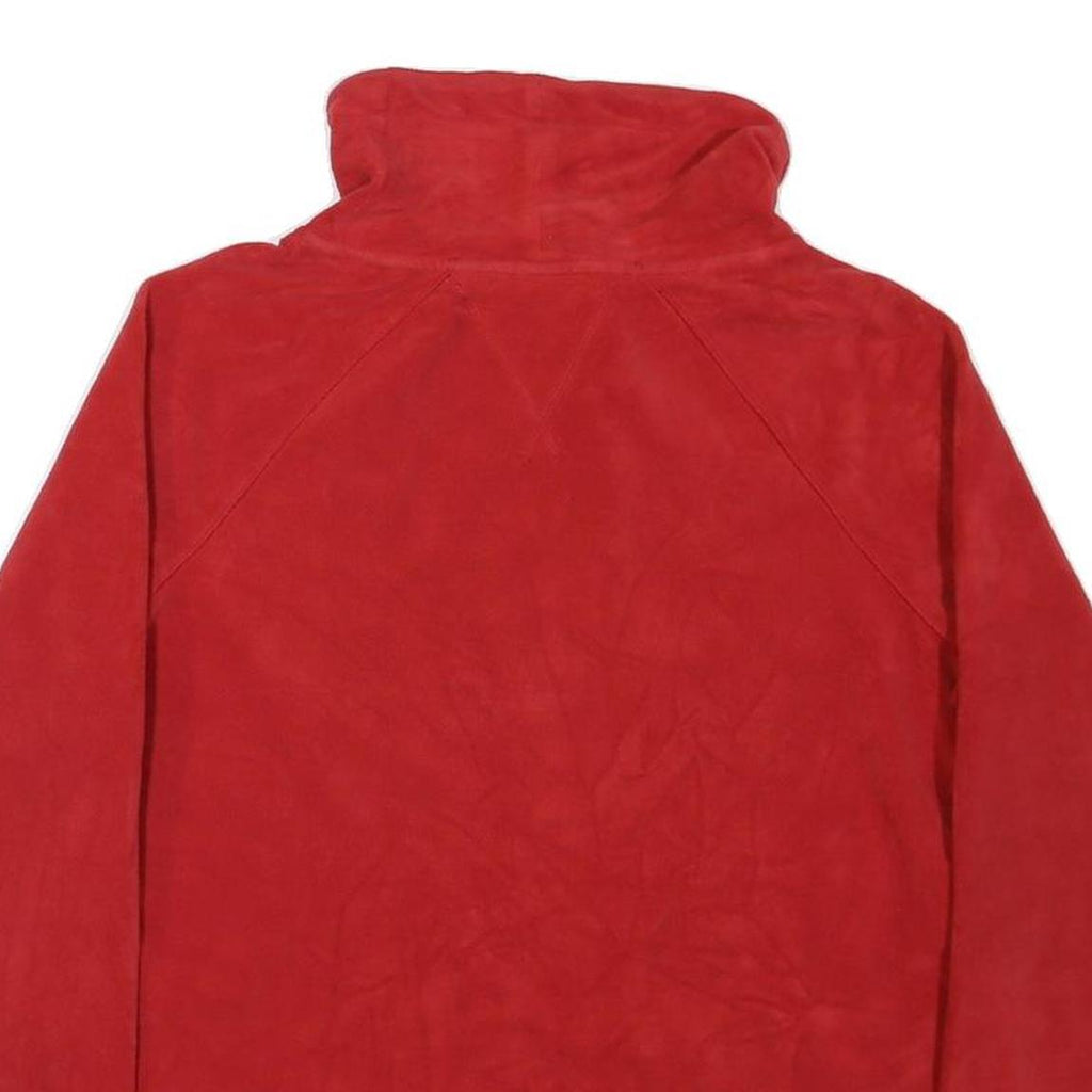 TOMMY HILFIGER Womens Red Pullover High Neck L Logo Sweatshirt Casual Wear