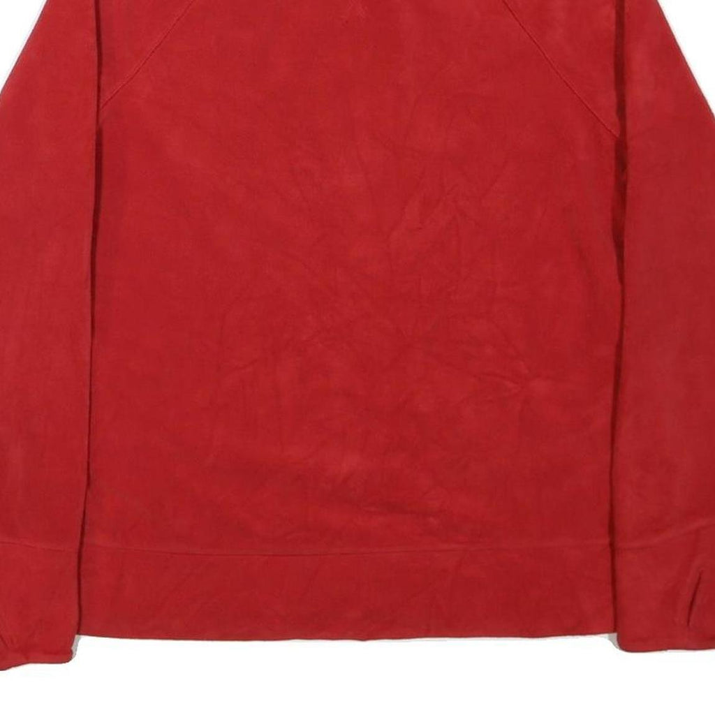 TOMMY HILFIGER Womens Red Pullover High Neck L Logo Sweatshirt Casual Wear