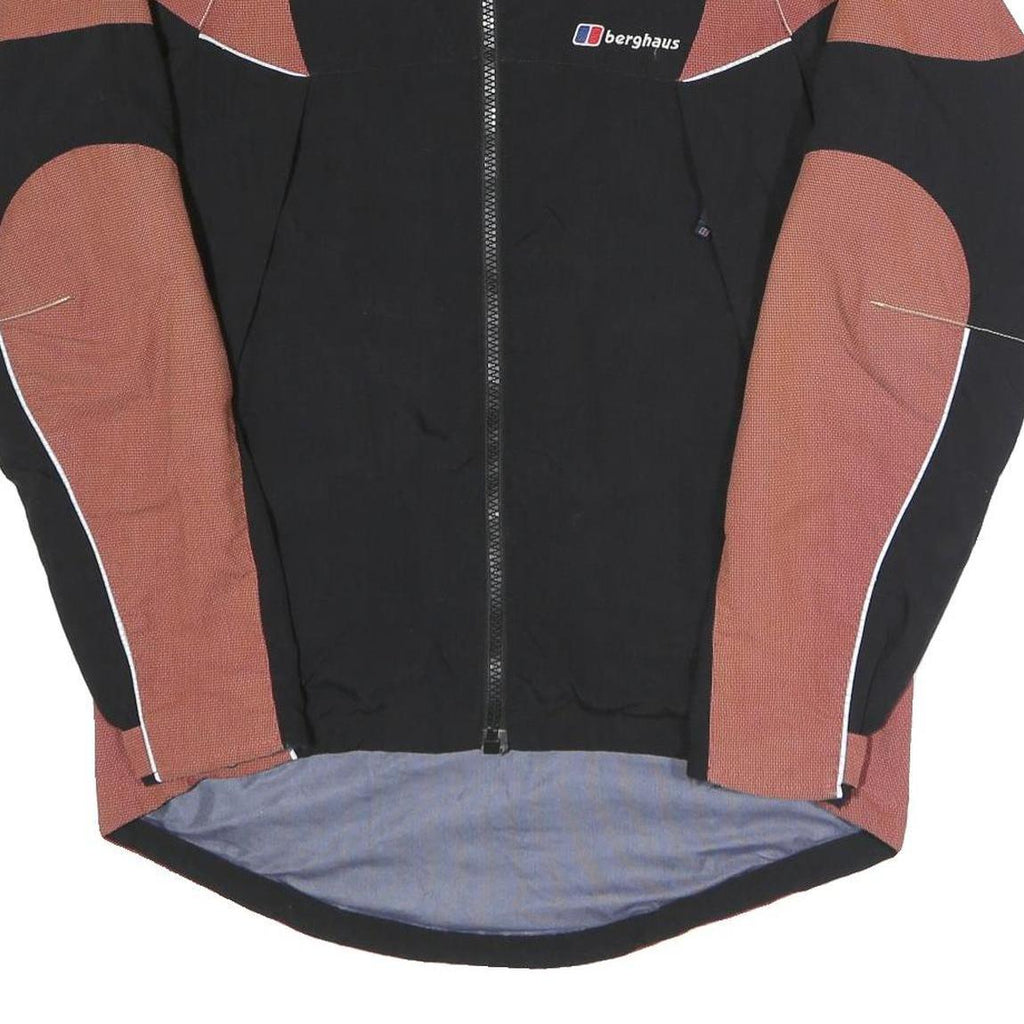BERGHAUS Mens Black & Rust Outdoor Jacket S Polyester Zip Gore-Tex Waterproof