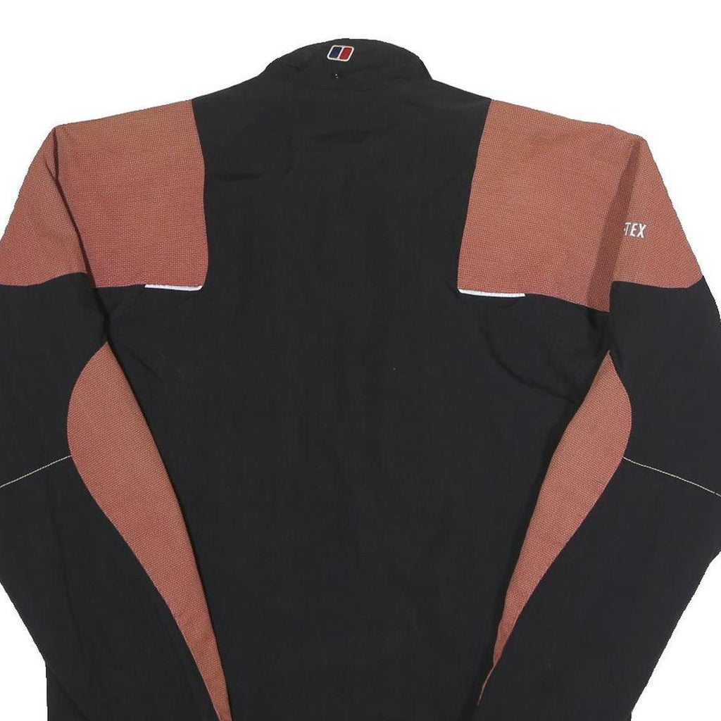 BERGHAUS Mens Black & Rust Outdoor Jacket S Polyester Zip Gore-Tex Waterproof