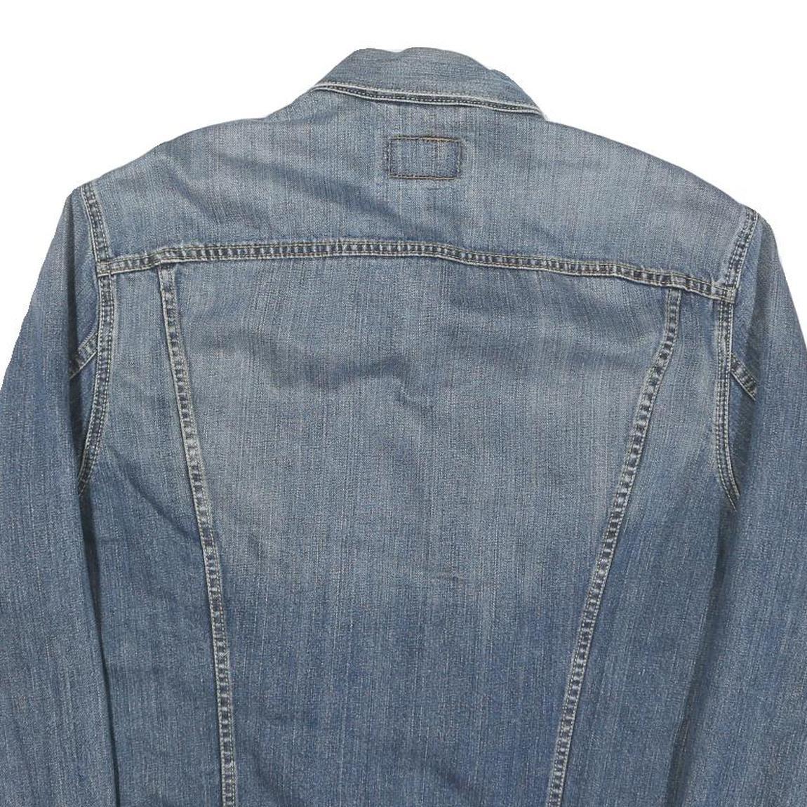 LEVI'S Mens Blue Denim Jacket L Cotton Blend Classic Button Closure Casual