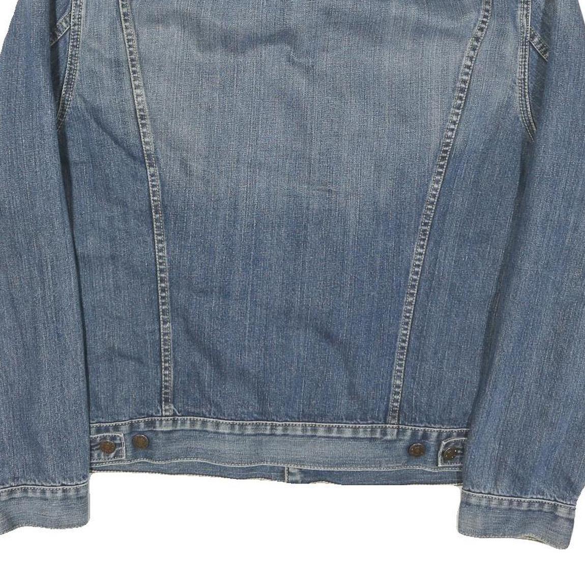 LEVI'S Mens Blue Denim Jacket L Cotton Blend Classic Button Closure Casual