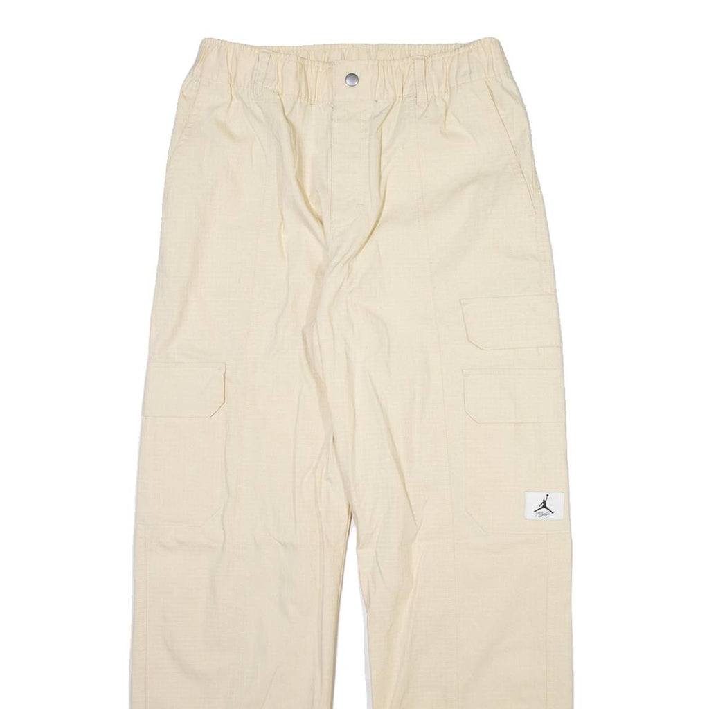 AIR JORDAN Cargo Mens Trousers Cream Relaxed Straight W28 L29