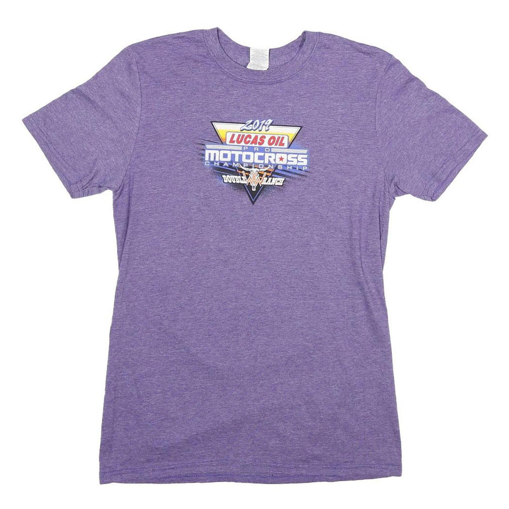 GILDAN Mens Purple 2019 Lucas Oil Pro Motocross Championship Graphic T-Shirt S