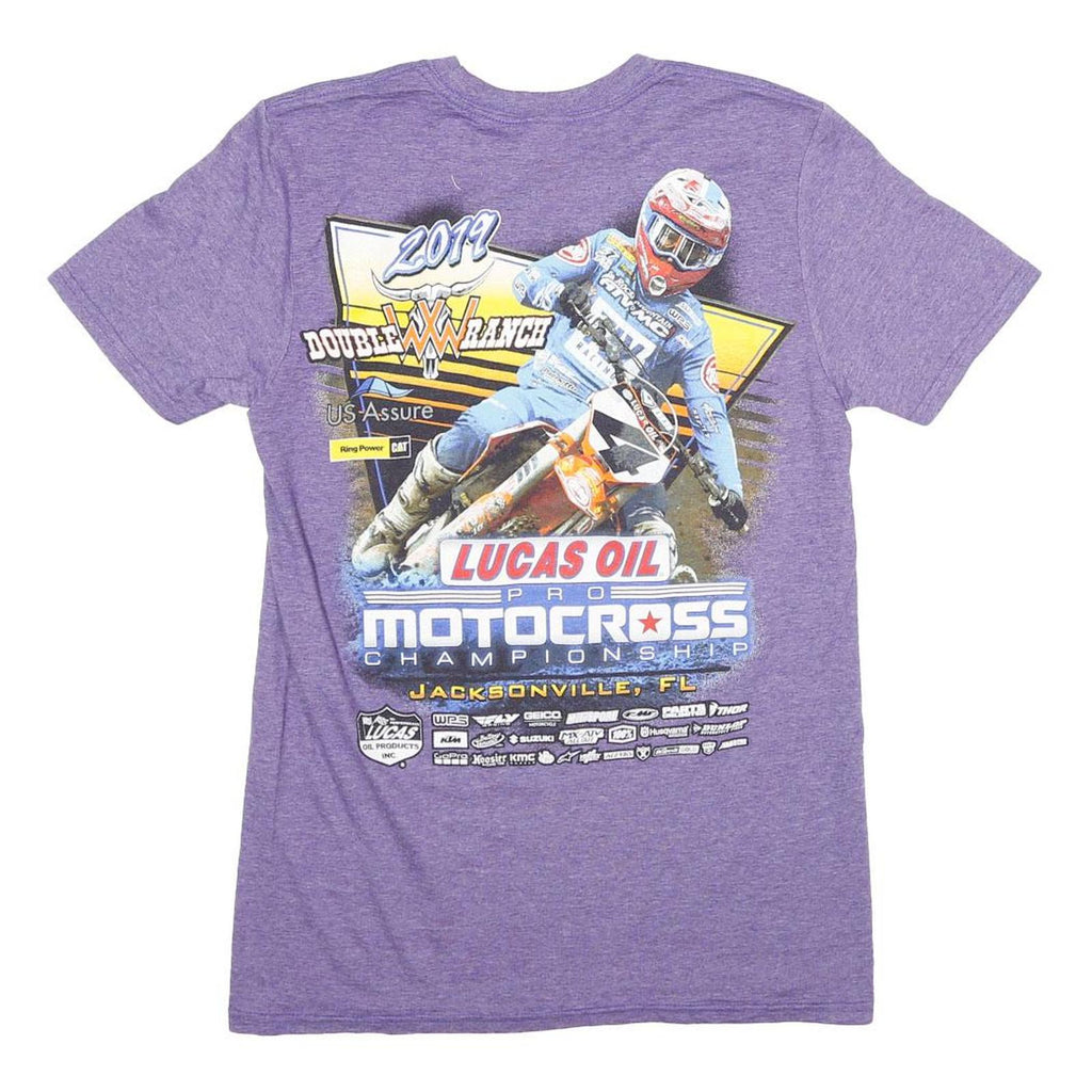 GILDAN Mens Purple 2019 Lucas Oil Pro Motocross Championship Graphic T-Shirt S