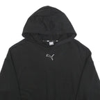 PUMA Womens Black Hoodie L Cotton Blend Pullover Casual Hooded Sweatshirt