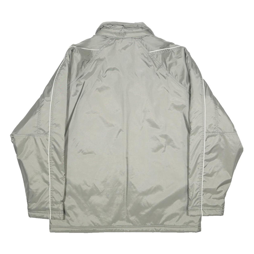 NIKE Mens Grey S Nylon Zip Jacket Plain Lightweight Sportswear