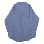 RED KAP Mens Blue Check Work Shirt L Cotton Blend Long Sleeve Casual