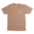 CARHARTT Mens Brown Pocket T-Shirt S Short Sleeve Crew Neck Cotton Casual