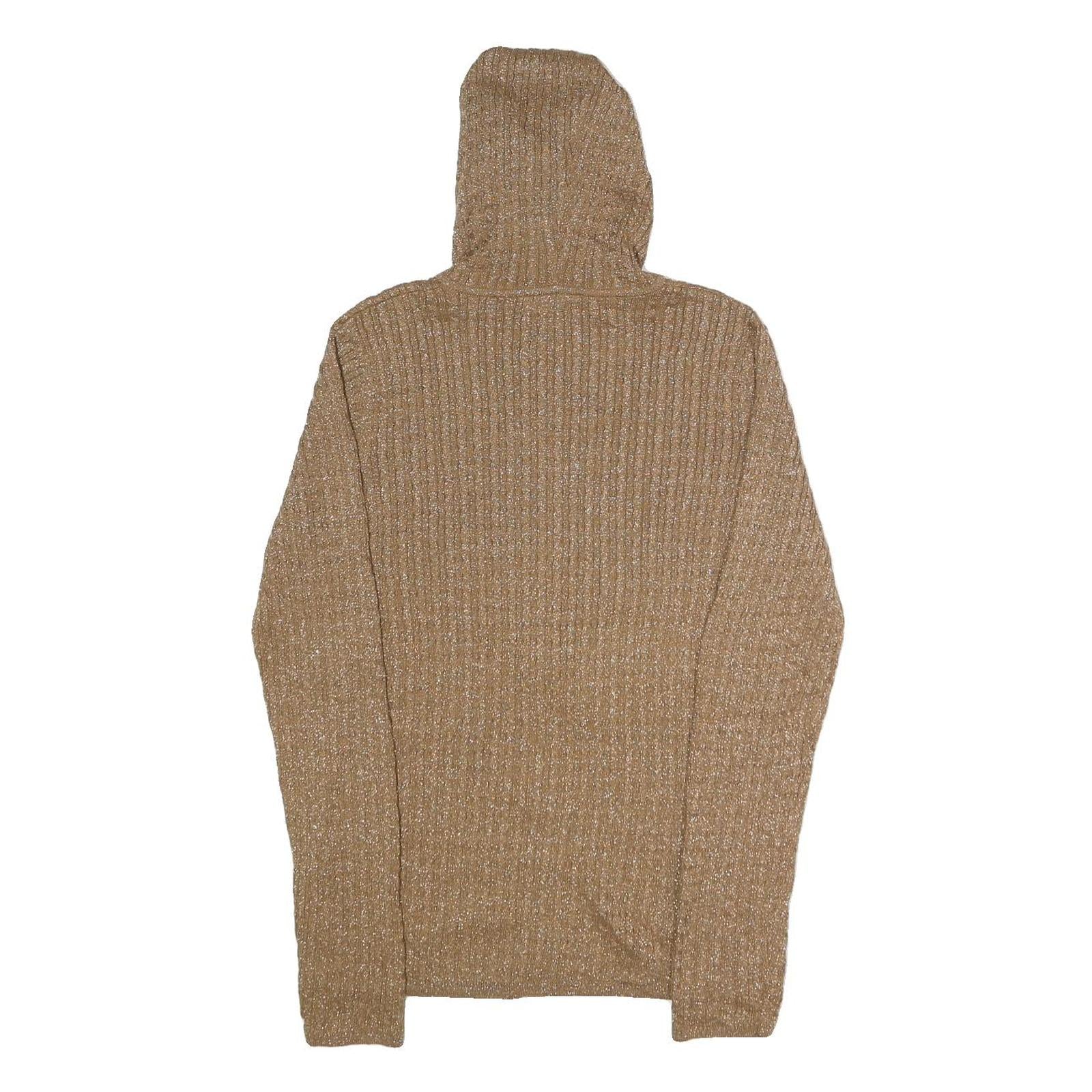 PECK & PECK WEEKEND Womens Beige Zip Up Hoodie M Knitwear Casual