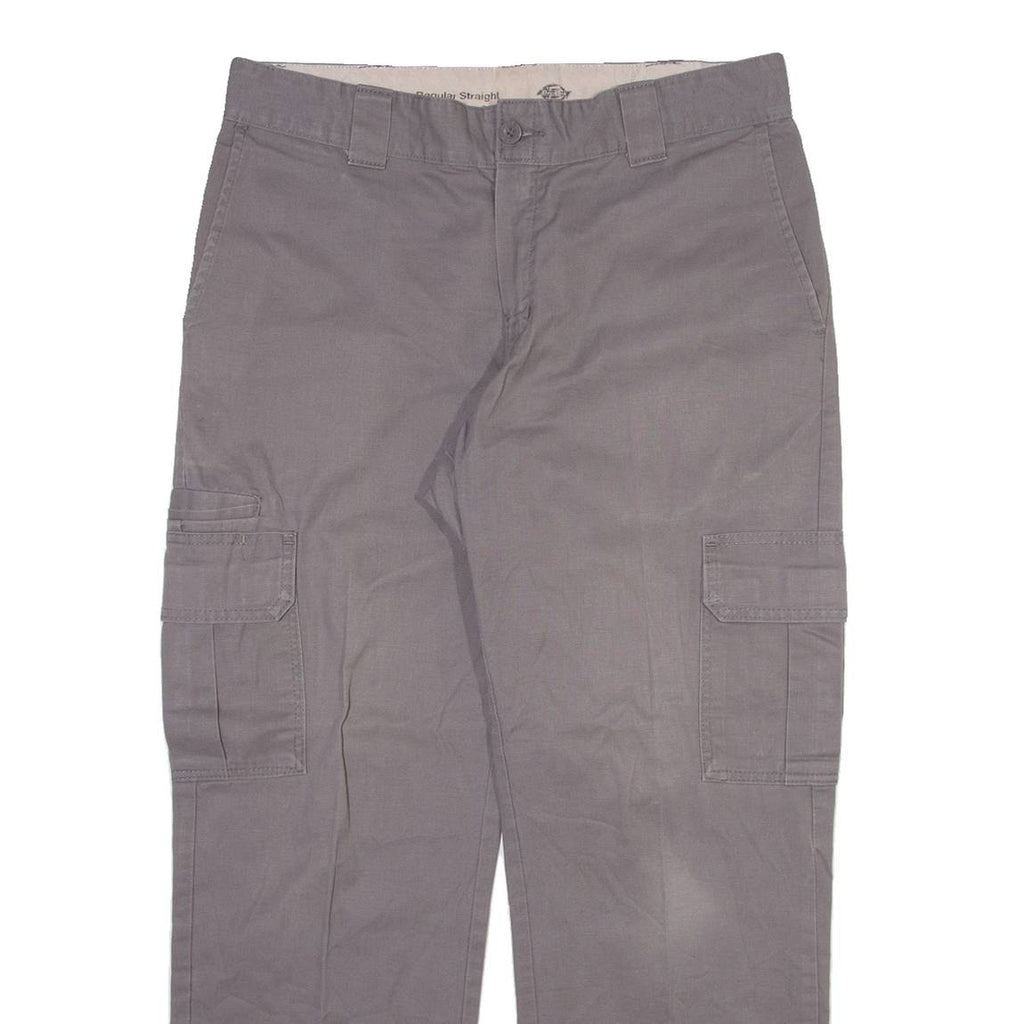 DICKIES Cargo Mens Trousers Grey Regular Straight W34 L28