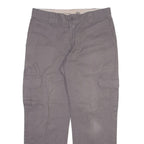 DICKIES Cargo Mens Trousers Grey Regular Straight W34 L28