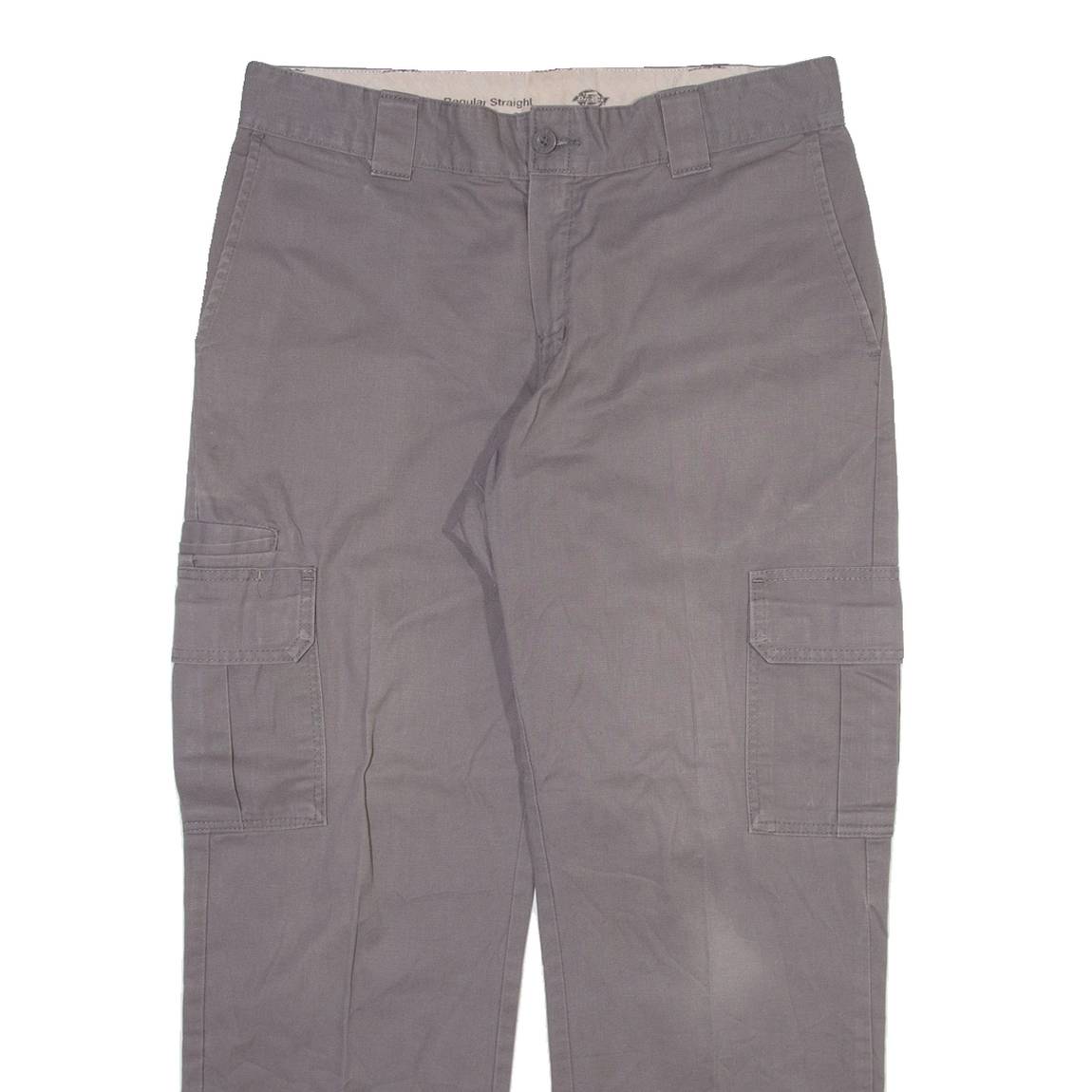 DICKIES Cargo Mens Trousers Grey Regular Straight W34 L28