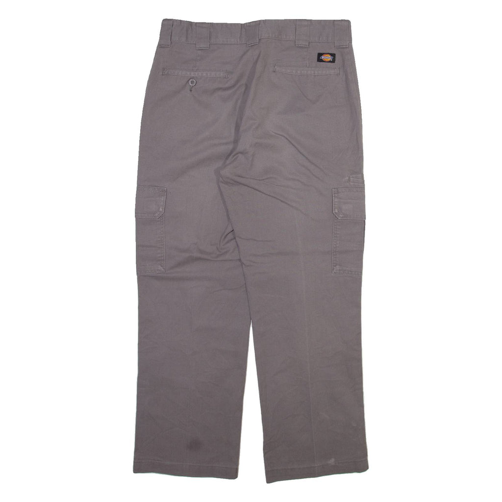 DICKIES Cargo Mens Trousers Grey Regular Straight W34 L28