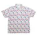LEON LIVIN Half Button Womens Polo Shirt White Floral M