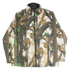 Mens Fleece Jacket Green Camouflage S