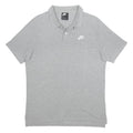 NIKE Mens Grey Short Sleeve Basic Polo Shirt M Cotton Sportswear Casual