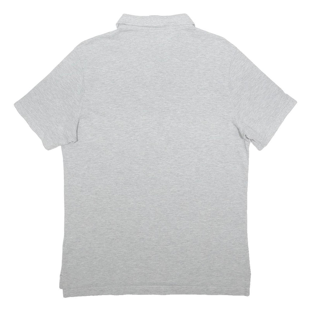 NIKE Mens Grey Short Sleeve Basic Polo Shirt M Cotton Sportswear Casual