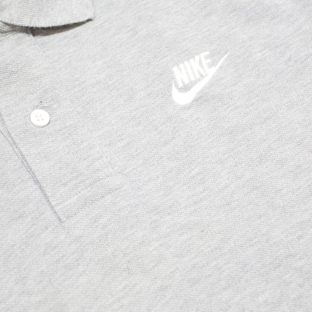 NIKE Mens Grey Short Sleeve Basic Polo Shirt M Cotton Sportswear Casual
