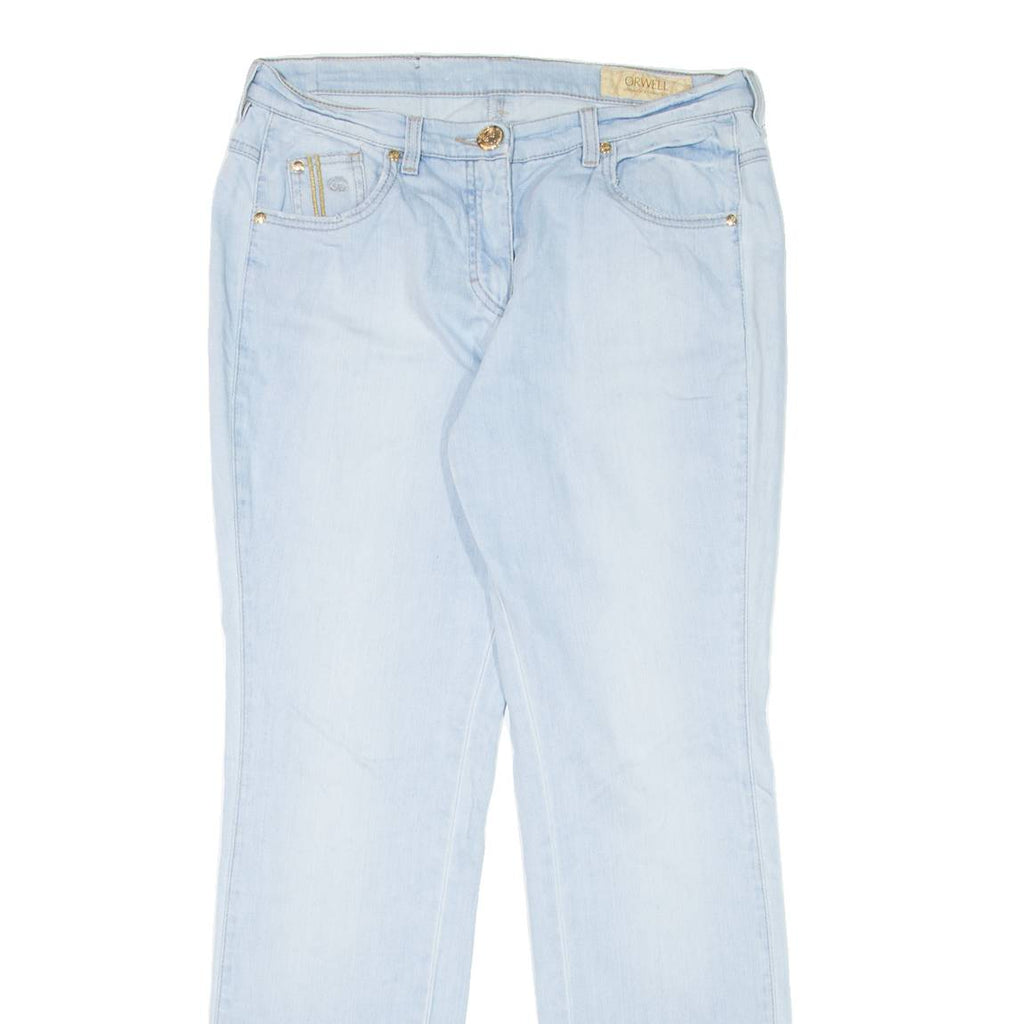 ORWELL Womens Jeans Blue Regular Straight Stone Wash W32 L31